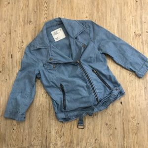 American Eagle Chambray Moto Jacket